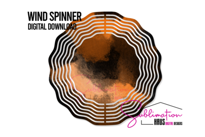 Wind Spinner PNG - Abstract Orange Black