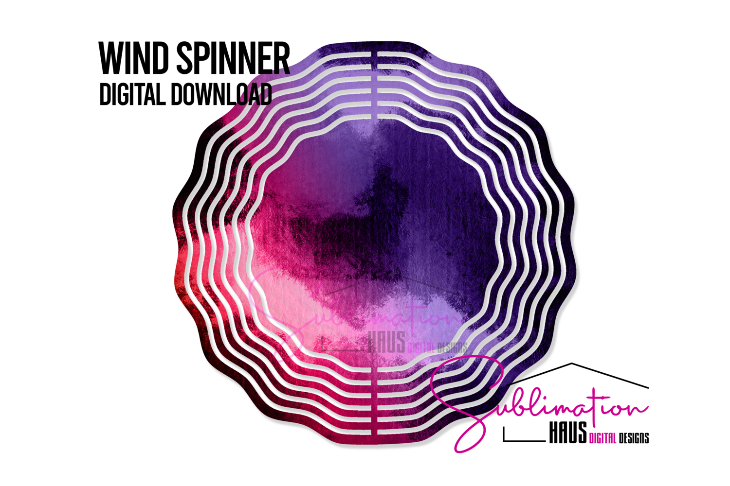Wind Spinner PNG - Abstract Red Purple