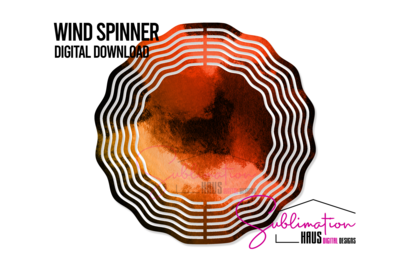 Wind Spinner PNG - Abstract Orange Red