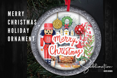 Merry Christmas Ornament SUBLIMATION