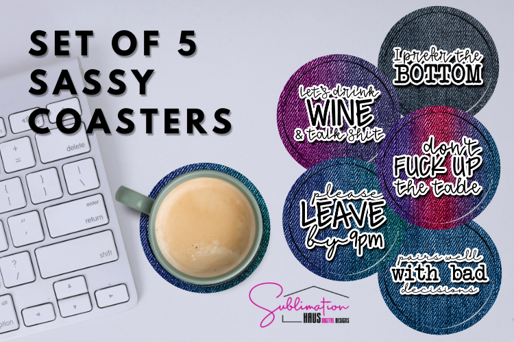 Sassy Coasters SET OF 5