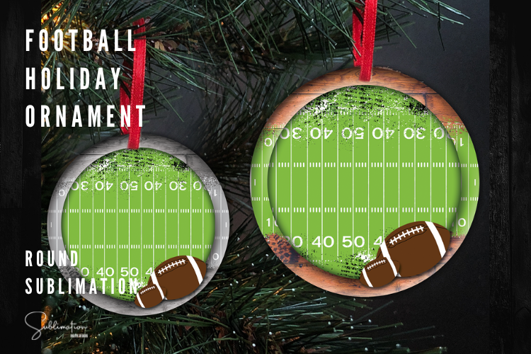 Football SET of 2 - Ornament SUBLIMATION