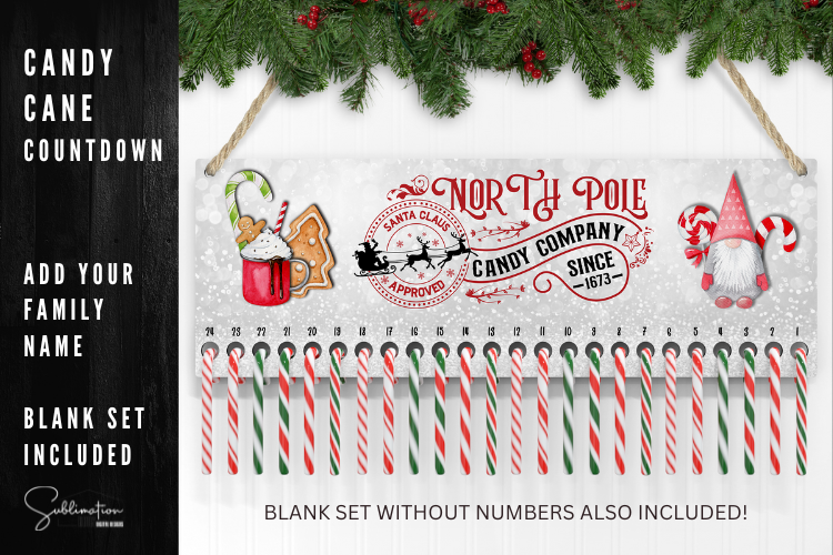 Candy Cane Gnome Countdown Calendar