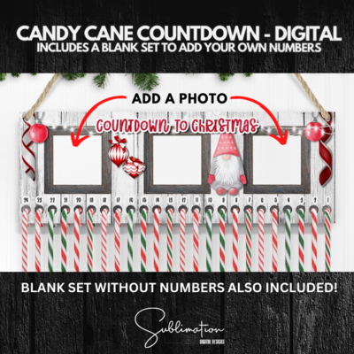 Candy Cane 3 Frames Countdown Calendar