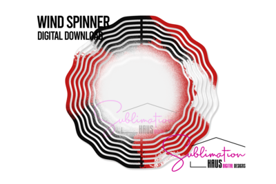 Wind Spinner - Red Black White