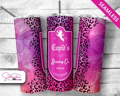 Cupids Love Leopard -  20oz Tumbler Design
