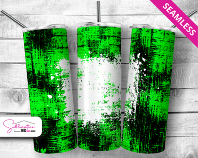 Grunge 20oz Tumbler Design - Lime Green / Black