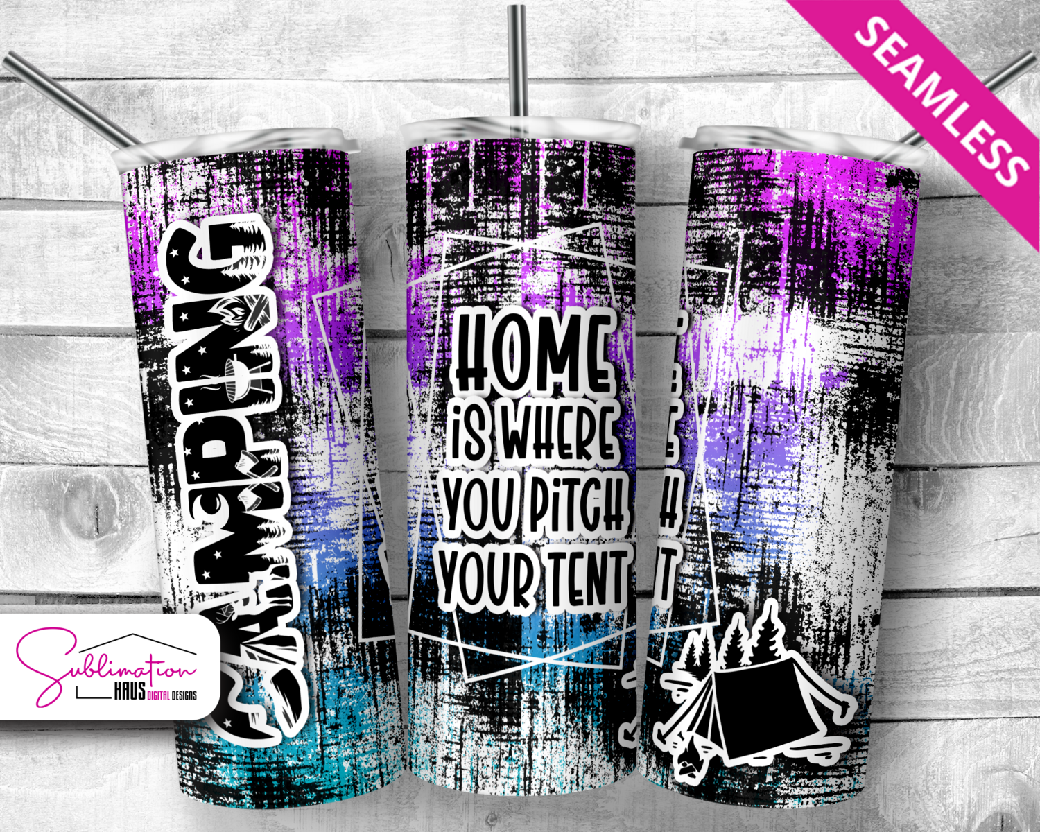 Home is where you pitch your tent - 20oz tumbler