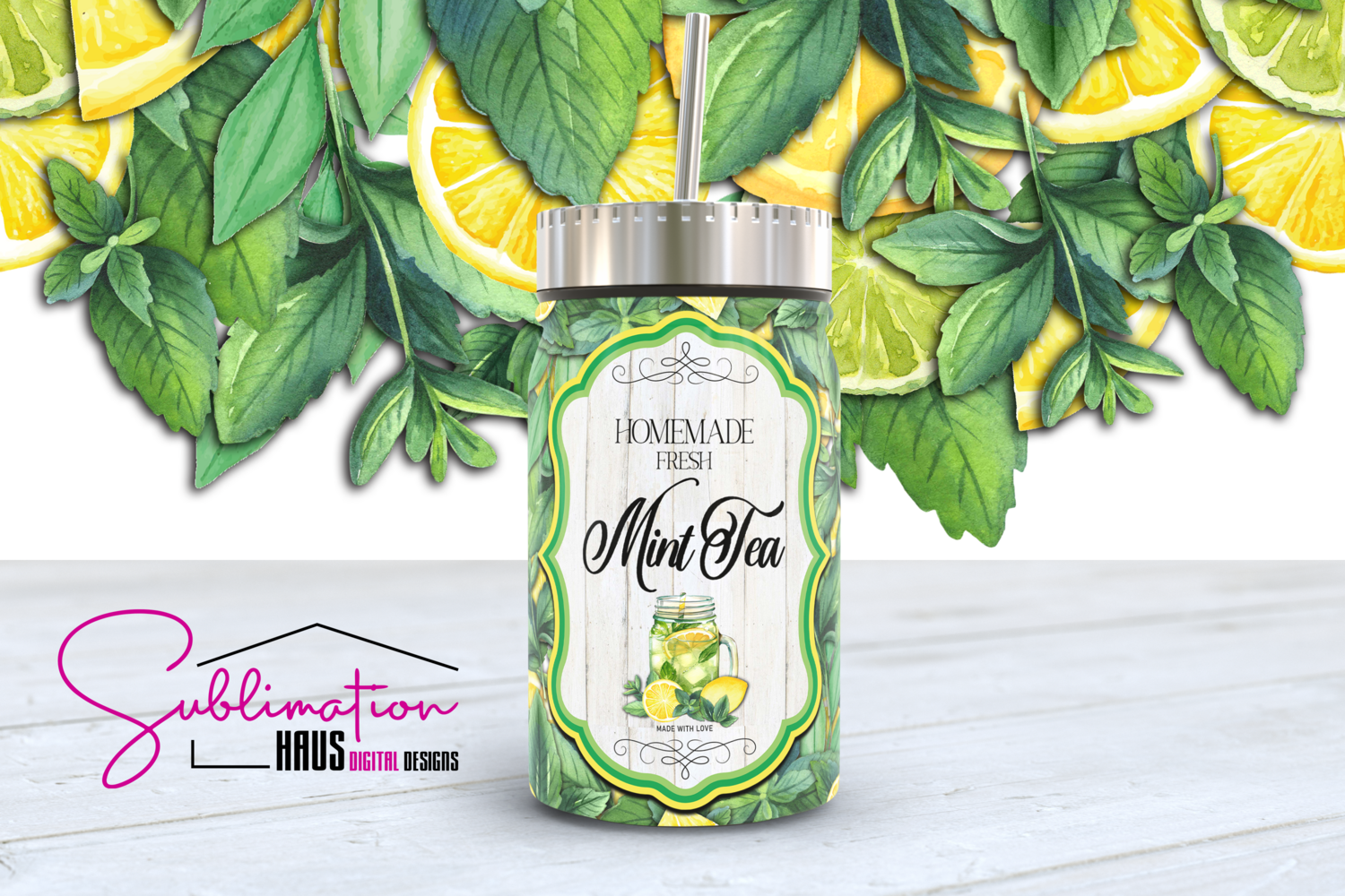 Mint Lemon - Mason Jar