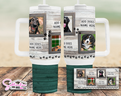 Dog 4 frames 40oz Tumbler - 2 versions included