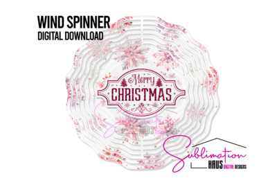 Wind Spinner Snowflakes Merry Christmas