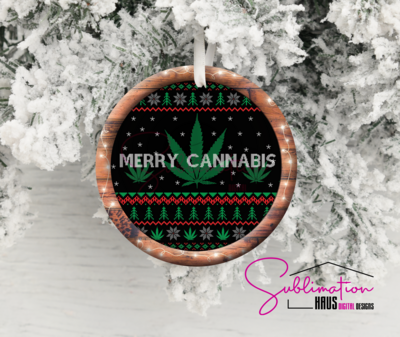 Merry Cannabis Ornament