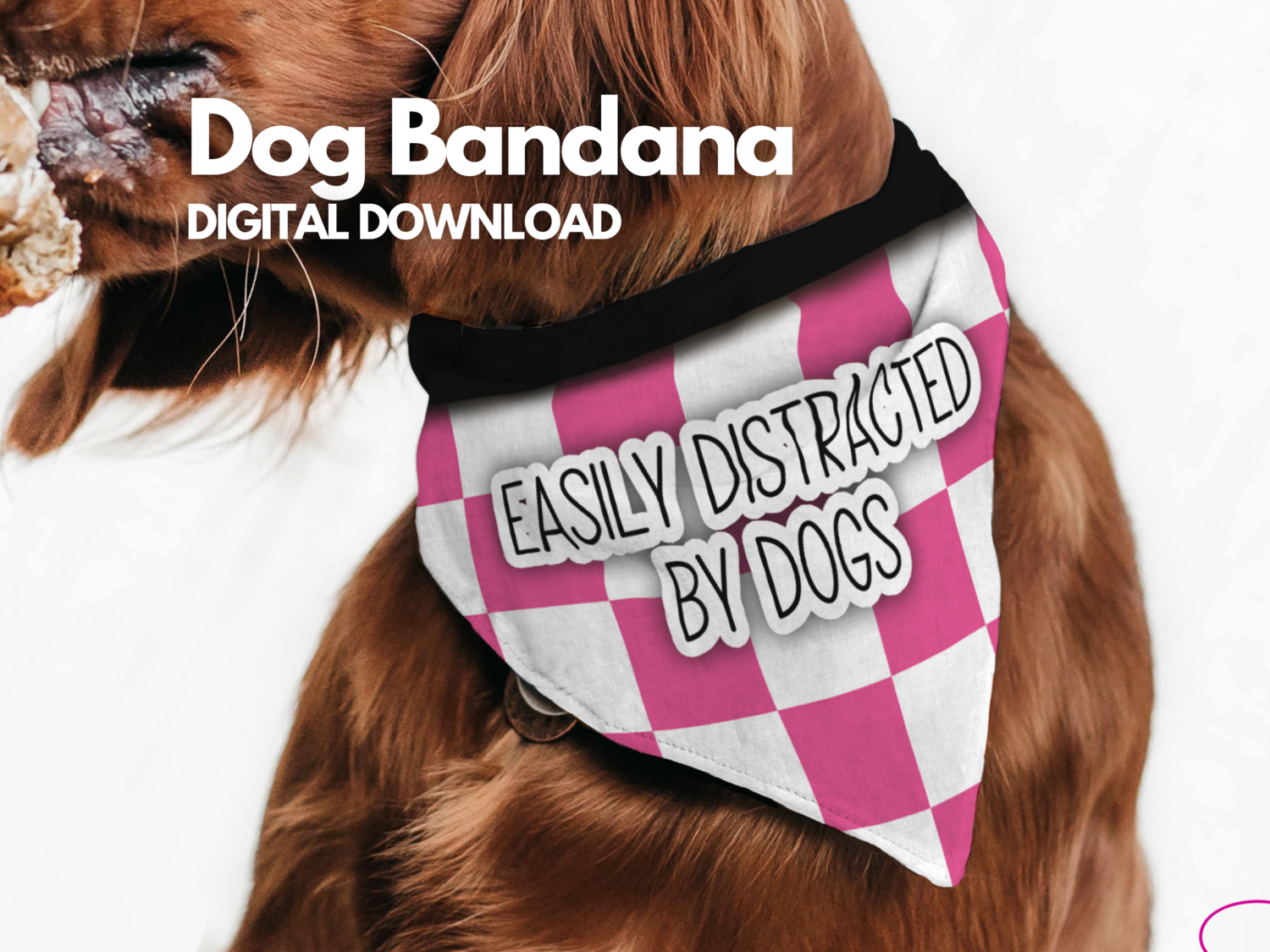 Dog Bandana - Easily distracted by dogs