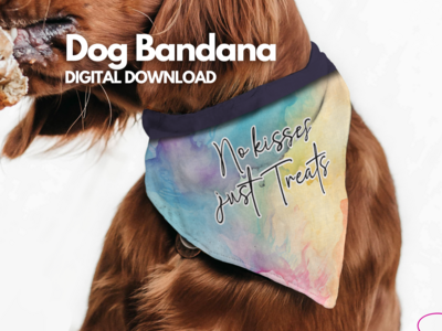 Dog Bandana - No kisses Just treats