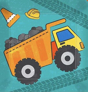 DUMP TRUCK PAINT PARTY KIT