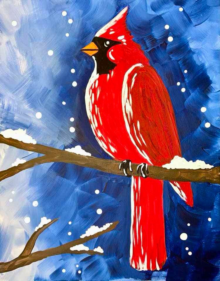 WINTER CARDINAL PAINT PARTY KIT