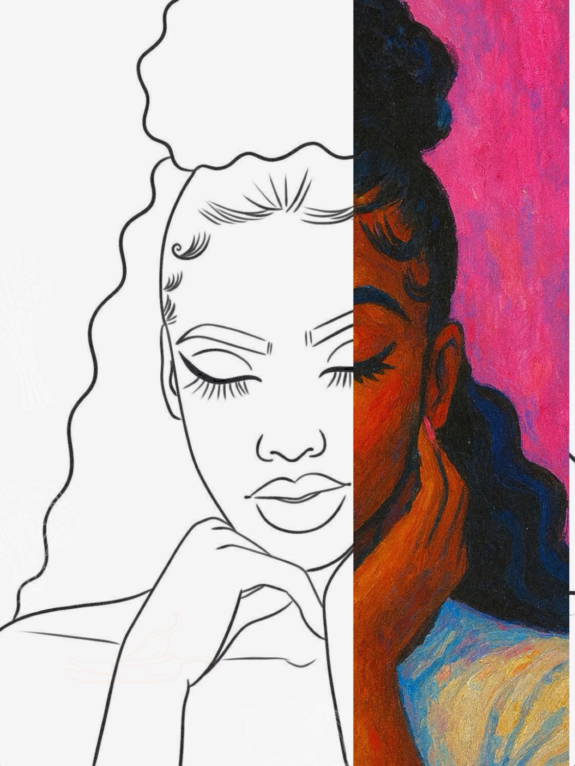 UNBOTHERED PRE-DRAWN CANVAS