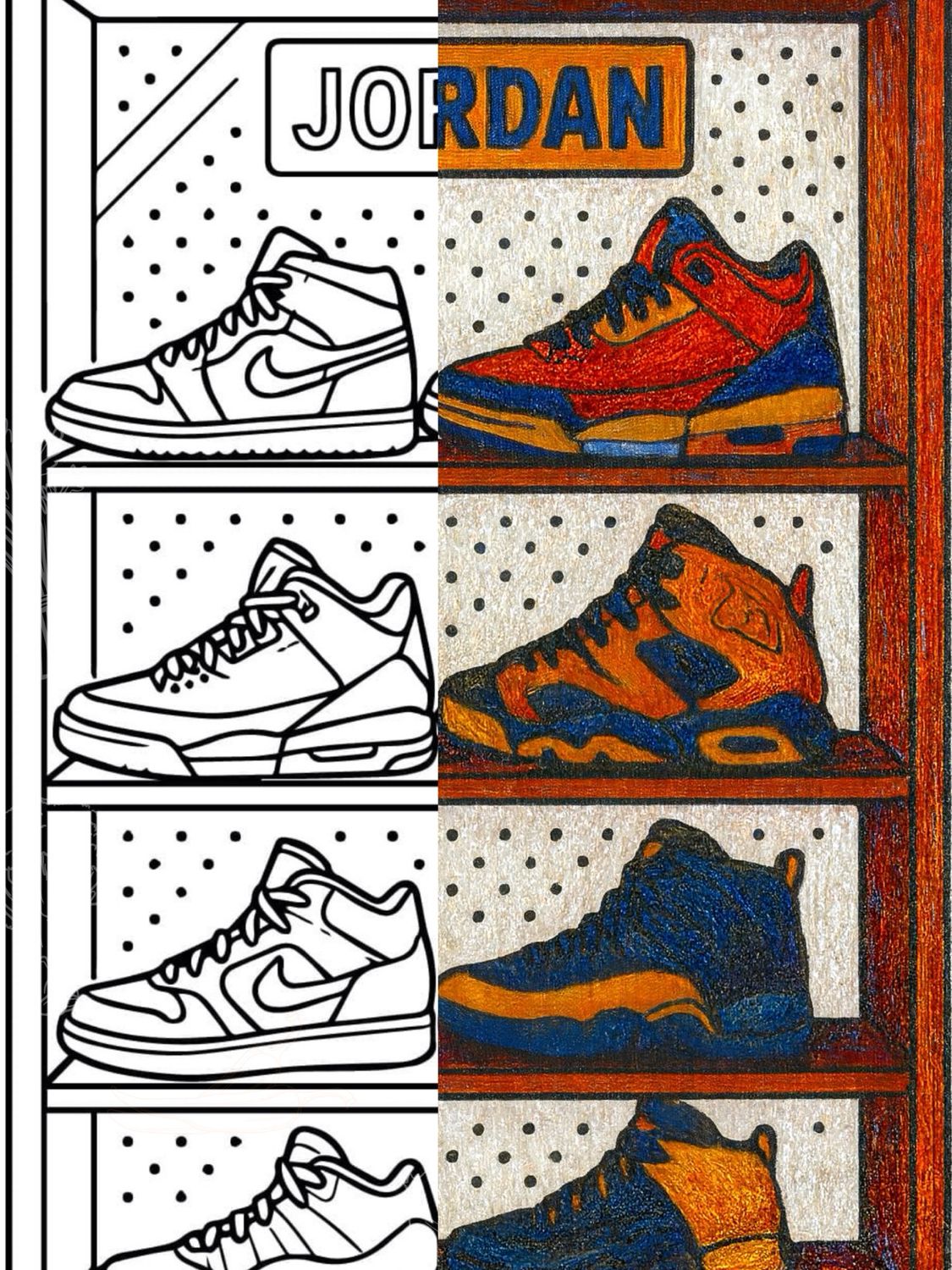 SNEAKER HEAD PRE-DRAWN CANVAS