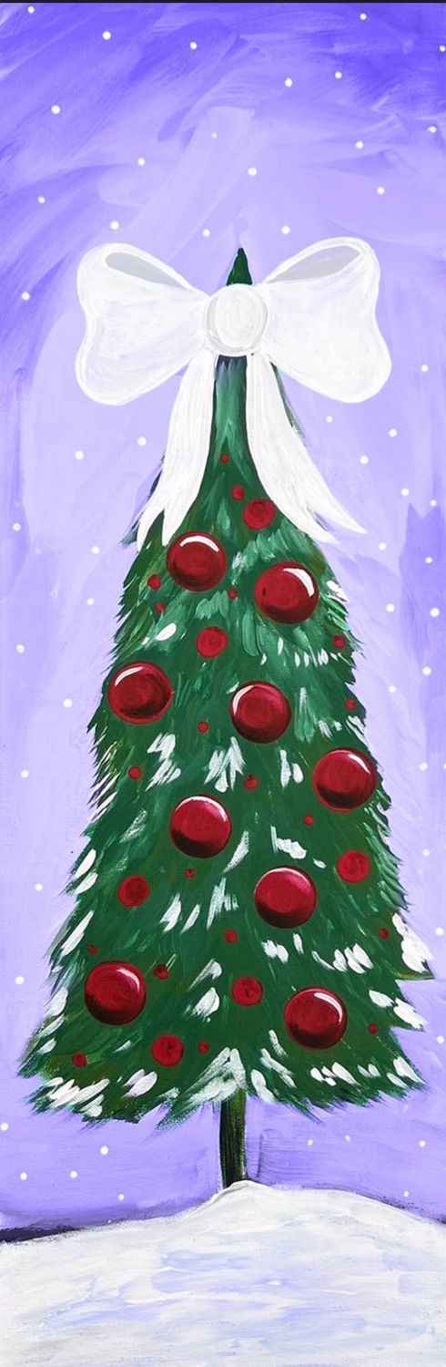 HOLIDAY SPRUCE PRE-DRAWN CANVAS