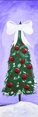 HOLIDAY SPRUCE PRE-DRAWN CANVAS