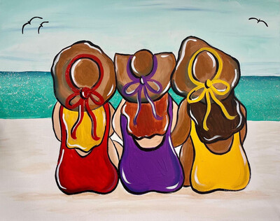 GIRLS TRIP PRE-DRAWN CANVAS