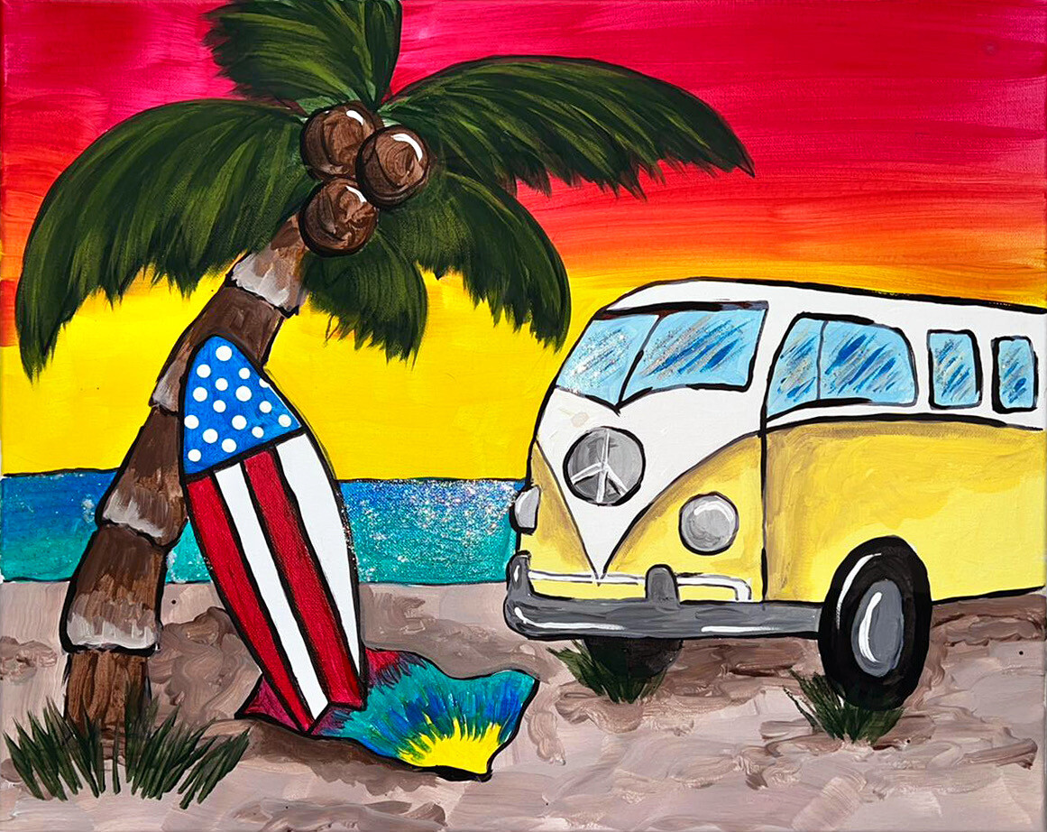 HOME IS WHERE YOU PARK IT PRE-DRAWN CANVAS