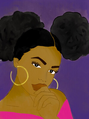 LET ME THINK PRE-DRAWN CANVAS