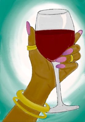 WINE OCLOCK PRE-DRAWN CANVAS