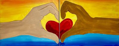 YOU + ME PRE-DRAWN CANVASES (for 2 )