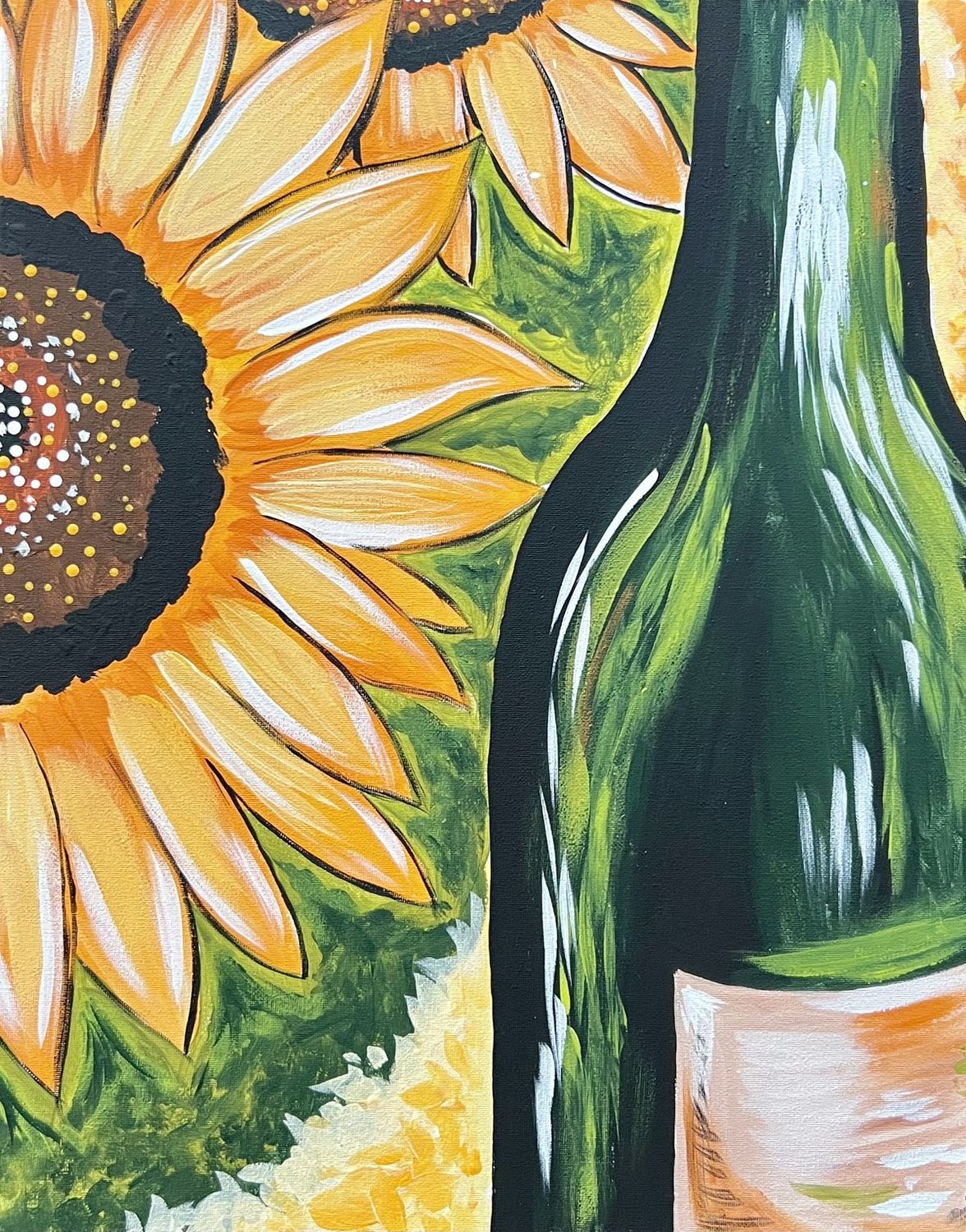 BLOOM &amp; BOTTLE PRE-DRAWN CANVAS