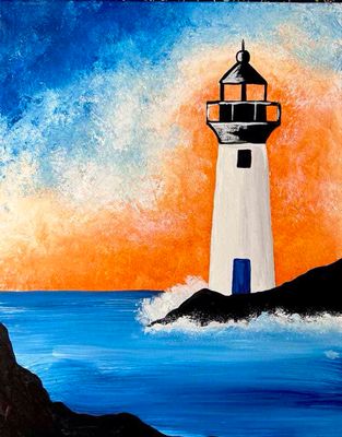 LIGHTHOUSE PRE-DRAWN CANVAS