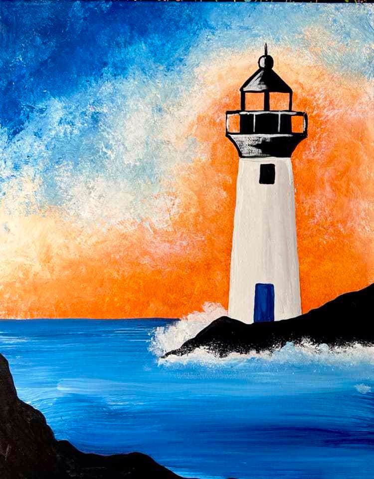 LIGHTHOUSE PRE-DRAWN CANVAS
