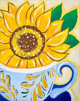 CUP OF SUNSHINE PRE-DRAWN CANVAS