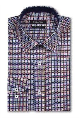 Bugatchi Floral Geo LS Woven Shirt Bugatchi Floral Geo LS Woven Shirt