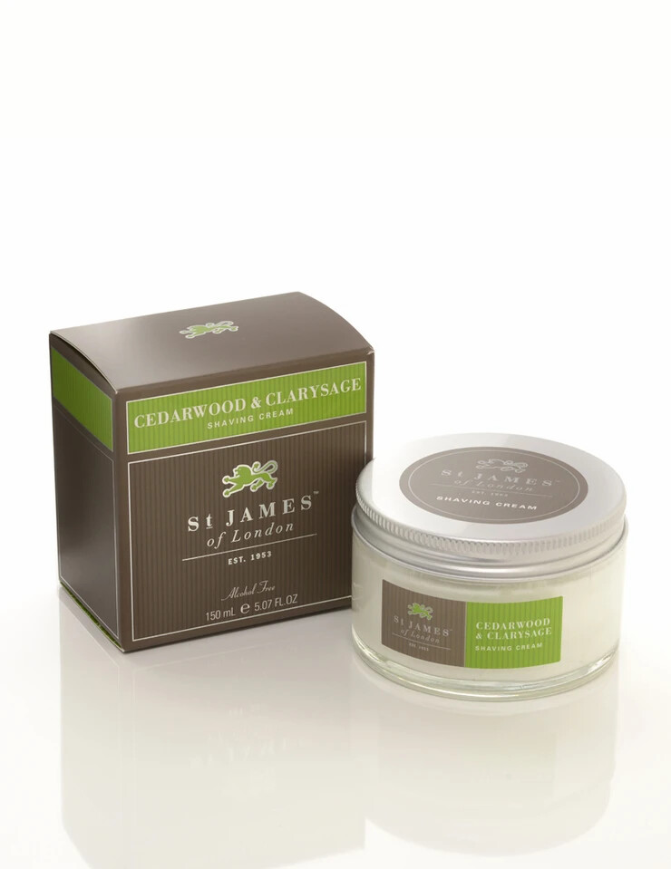 St. James of London Cedarwood &amp; Clarysage Shave Cream Jar