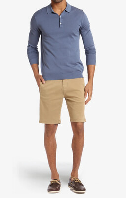 34 Heritage Nevada Shorts In Khaki Twill 34 Heritage Nevada Shorts In Khaki Twill
