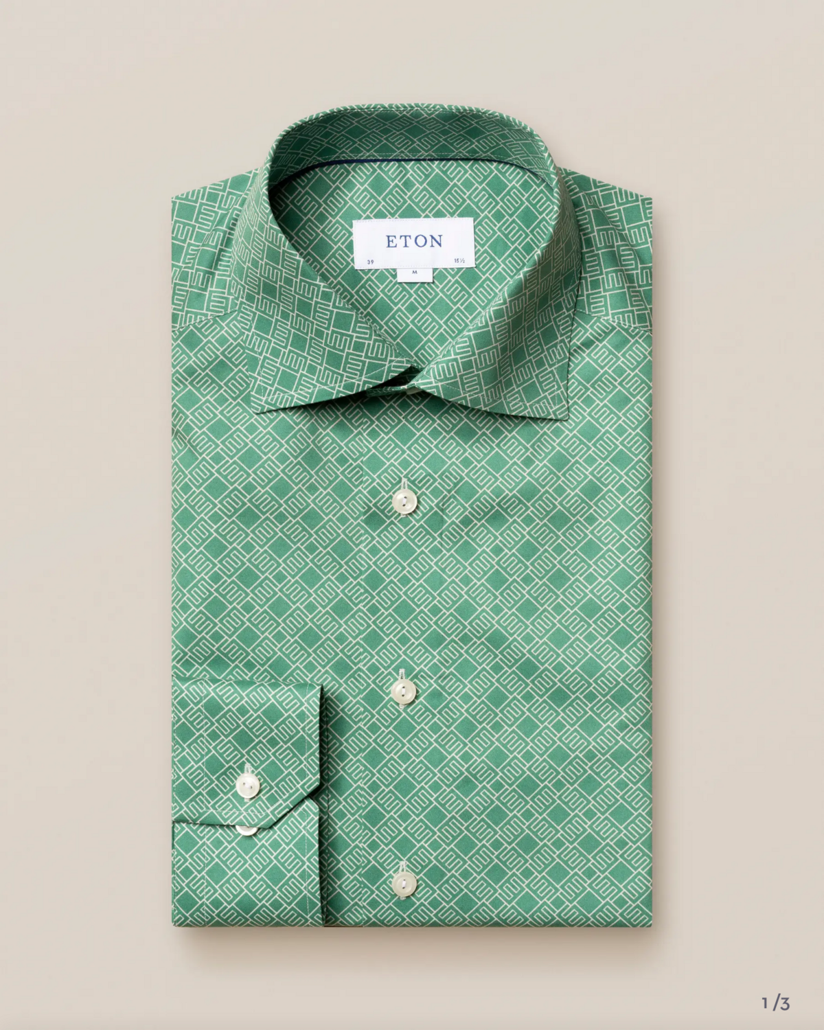 Eton Green Double-Monogram Shirt
