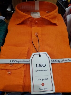 Leo linen long sleeve orange