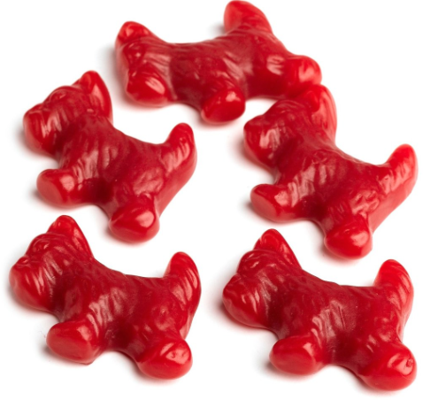 Red Licorice Scottie Dogs