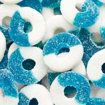 Gummy Blue Raspberry Rings