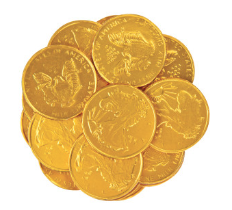 Milk Chocolate Gold Foil Coins