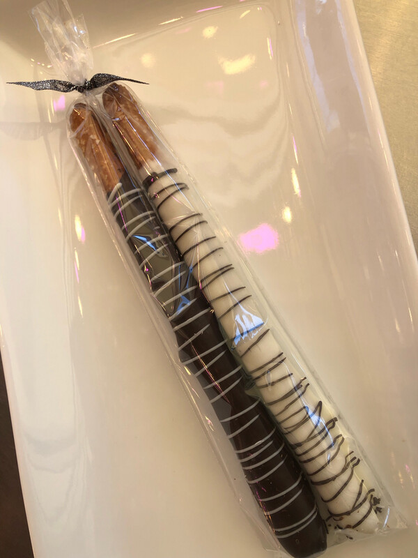 Gourmet Chocolate Dipped Pretzel Rods
