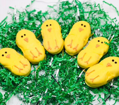 Chick Cookies (Set of 6) Chocolate Dipped Nutter Butter Cookies Easter Chicks