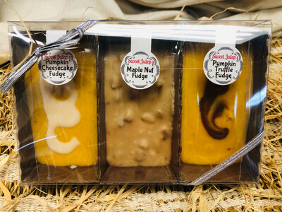 Fall Fudge Collection / Pumpkin Cheesecake, Maple Nut & Pumpkin Truffle Fudge