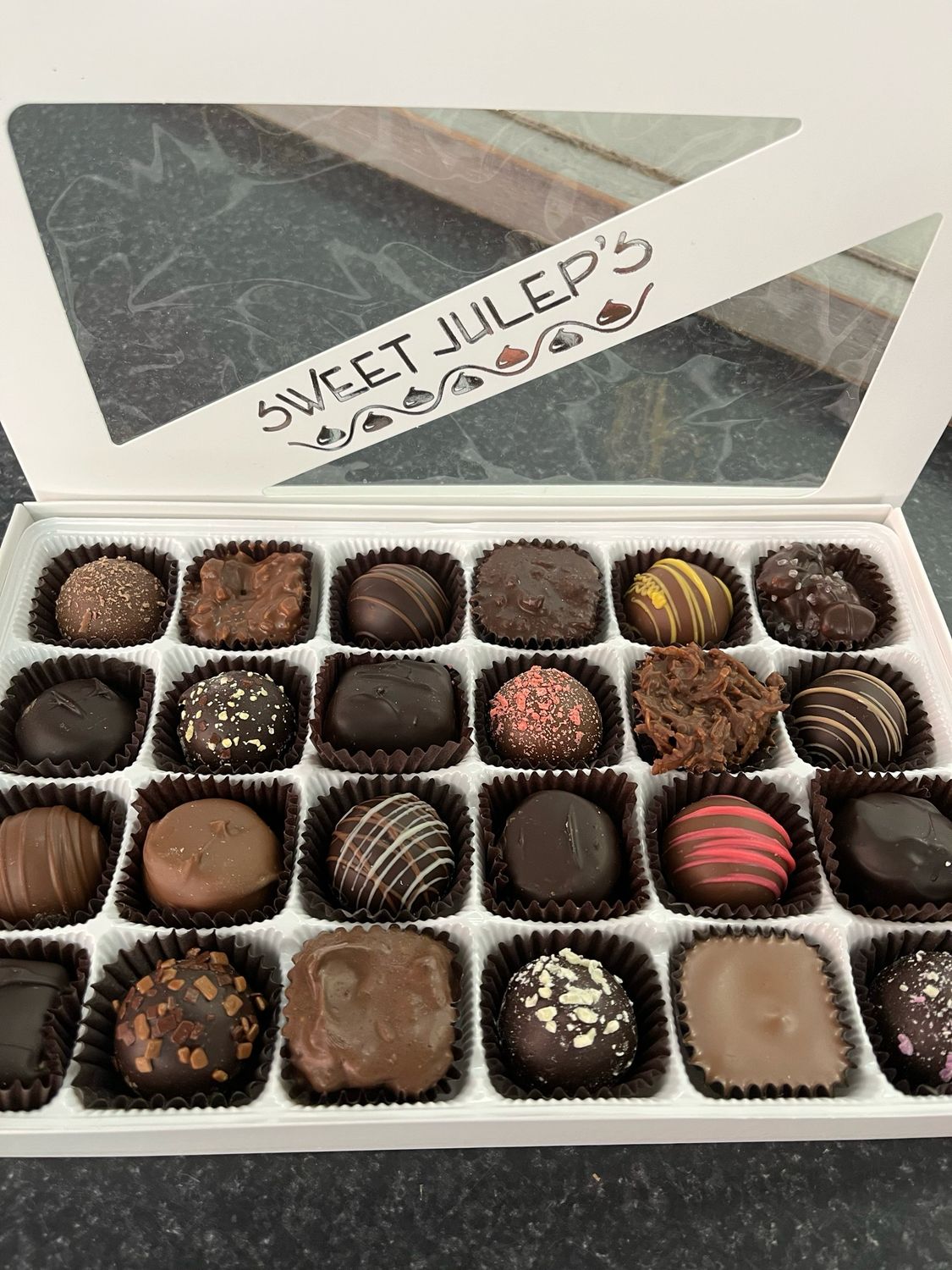 24 Piece Box Of Milk AND Dark Chocolates