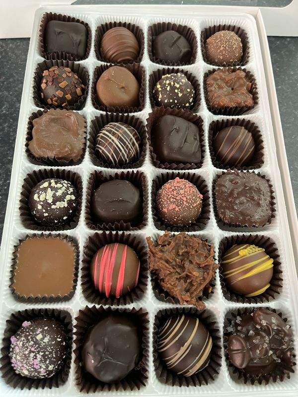 24 Piece Box Of Milk AND Dark Chocolates