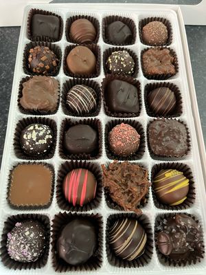 24 Piece Box Of Milk AND Dark Chocolates