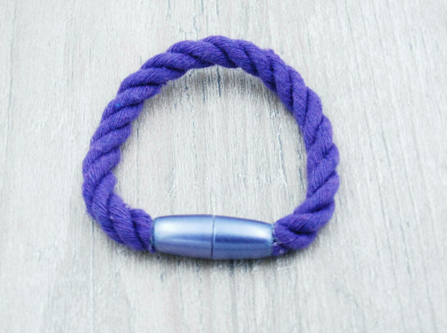 Purple Nautical Rope Bracelet
