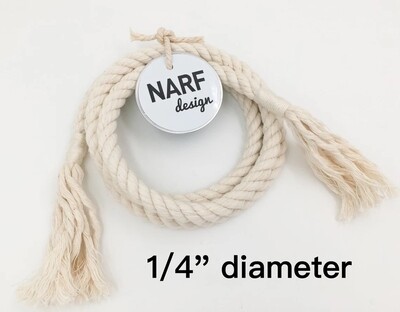 Nautical Rope Belt with Whipping Knot Ends - 1/4