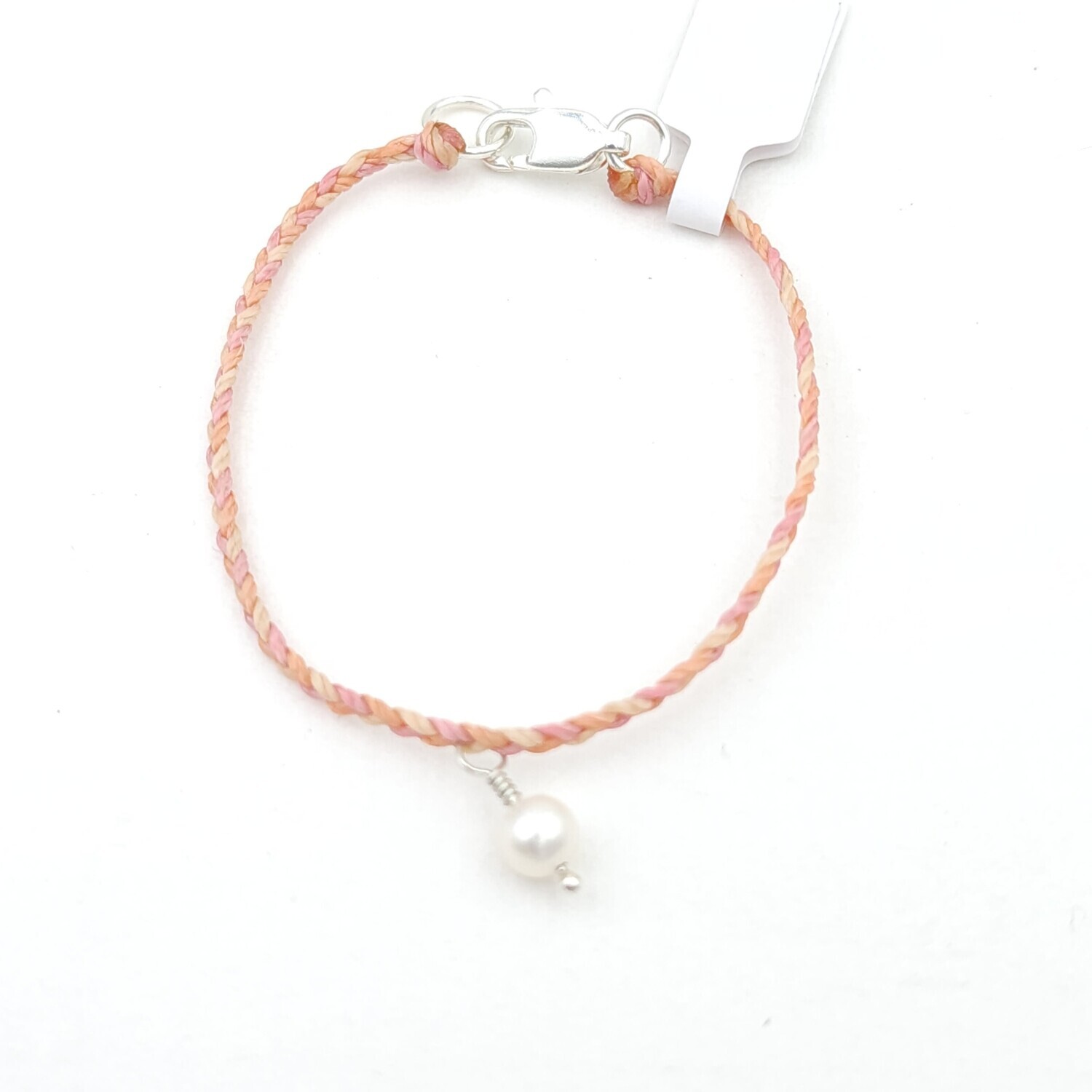 Waxed Cord Bracelet with Freshwater Pearl